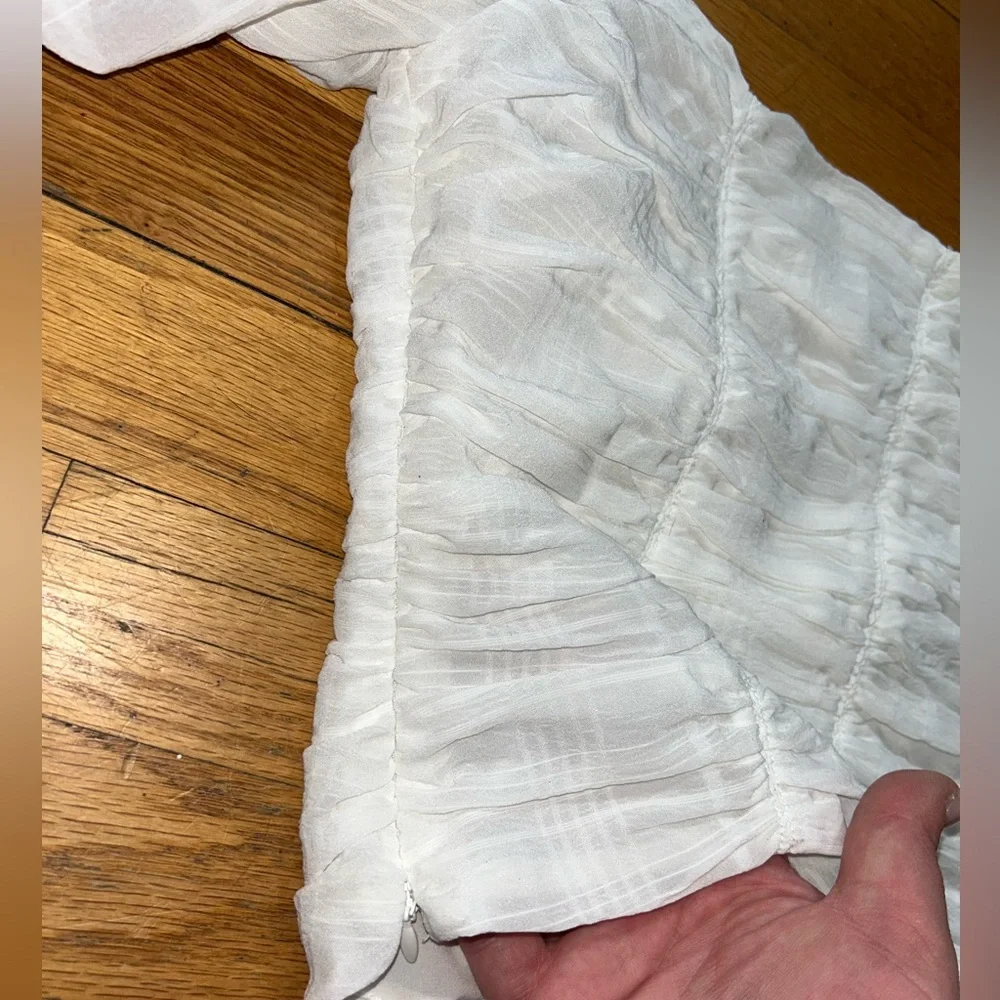 Astr white ruched